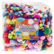 CRAFTY BITZ 454G BAG ASST POM POMS (4 PACKS)