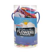 CRAFTY SELF ADHESIVE TUB FOAM FLOWERS 'N HEARTS (4 PACKS)
