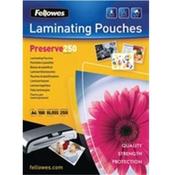 FELLOWES LAMINATING A4 POUCH 500MICRON PRESERVE 54018 (PACK OF 100) image