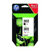 HP 302 BLACK AND COLOUR INK CARTRIDGES (PACK OF 2) X4D37AE image