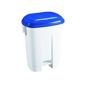 DERBY PLASTIC PEDAL BIN 60 LITRE WHITE/BLUE 348013 image