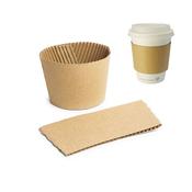 12 /16 OZ LARGE COMPOSTABLE COFFEE CUP SLEEVES (PACK OF 100 SLEEVES) image