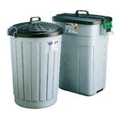 ADDIS DUSTBIN ROUND 90 LITRE GREY WITH BLACK LID AG813411 image