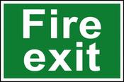 SPECTRUM INDUSTRIAL FIRE EXIT TEXT S/A PVC SIGN 300X200MM 1502  (PACK OF 1) image