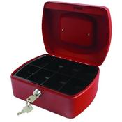Q-CONNECT CASH BOX 8 INCH RED KF04249 (PACK OF 1)