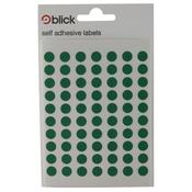 BLICK COLOURED LABELS IN BAGS ROUND 8MM DIA 490 PER BAG GREEN (PACK OF 9800) RS002659 image