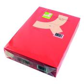 Q-CONNECT BRIGHT RED COLOURED A4 COPIER PAPER 80GSM REAM (PACK OF 500) image