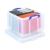 REALLY USEFUL 42L PLASTIC STORAGE BOX W520XD440XH310MM CLEAR HBC image