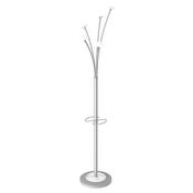 ALBA FESTIVAL COAT STAND SILVER/WHITE - (HIGH CAPACITY COAT STAND WITH UMBRELLA HOLDER) PMFESTY2BC image