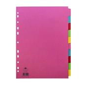 CONCORD DIVIDER 10-PART A4 160GSM MULTICOLOURED 72099/J20