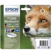 EPSON T1285 BLACK/CYAN/MAGENTA/YELLOW AND INKJET CARTRIDGES (PACK OF 4) C13T12854012 image