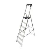 WERNER ALUMINIUM HIGH HANDRAIL 7 TREAD STEP LADDER 7410718 image