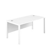 1400X800 GOAL POST RECTANGULAR DESK WHITE-WHITE image