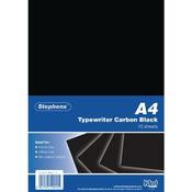 STEPHENS  BLACK TYPEWRITER CARBON PAPER 40GSM (PACK OF 100 SHEETS) image