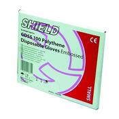 SHIELD EMBOSSED POLYTHENE GLOVES FOR BLACK DISPENSER MEDIUM (PACK OF 100) GD55 image