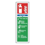 SAFETY SIGN FIRE EXTINGUISHER DRY POWDER 280X90MM SELF-ADHESIVE F201/S  (PACK OF 1) image