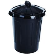 PLASTIC DUSTBIN 80 LITRE BLACK 379770 image