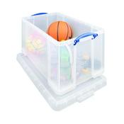 REALLY USEFUL 84L PLASTIC STORAGE BOX W710XD440XH380MM CLEAR 84LC image