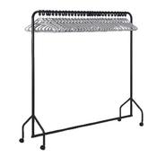 VFM BLACK GARMENT RAIL WITH 30 GREY HANGERS 311418 image