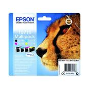 EPSON T0715 BLACK CYAN MAGENTA YELLOW INKJET CARTRIDGE VALUE (PACK OF 4) C13T07154012 image