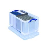 REALLY USEFUL 48L PLASTIC STORAGE BOX W600XD400XH310MM CLEAR 48C image