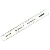 Q-CONNECT SHATTER RESISTANT RULER 30CM / 12INCHES CLEAR (PACK OF 1)