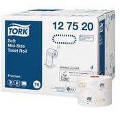 TORK T6 SOFT MID-SIZE TOILET ROLL 2-PLY 90M (PACK OF 27) 127520 image