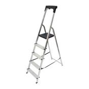 WERNER ALUMINIUM HIGH HANDRAIL 5 TREAD STEP LADDER 7410518 image