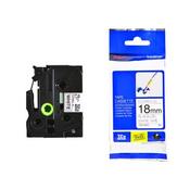 BROTHER BLACK ON WHITE TZE LABELLING TAPE 18MM X 8M TZE-FX241 (PACK OF 1) image