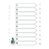 Q CONNECT INDEX 1-10 POLYPROPYLENE WHITE (PACK OF 25 INDEXES) KF01353Q image