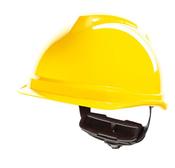 MSA V-GARD 520 PEAKLESS SAFETY HELMET YELLOW  (PACK OF 1) image