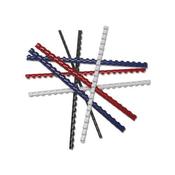 FELLOWES BINDING SPINES 6MM CAPACITY 2-20 80GSM SHEETS WHITE REF 5345005 [PACK 100] image