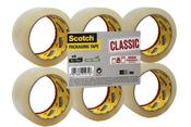 SCOTCH CLEAR PACKAGING TAPE POLYPROPYLENE 50MMX66M (PACK OF 6) C5066SF6 image