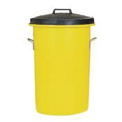 HEAVY DUTY COLOURED DUSTBIN 85 LITRE YELLOW 311971 image