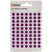 BLICK COLOURED LABELS IN BAGS ROUND 8MM DIA 490 PER BAG PURPLE (PACK OF 9800) RS003052 image