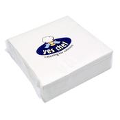WHITE 2 PLY PAPER NAPKINS 40CM (PACK OF 100 NAPKINS) image