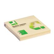 Q-CONNECT QUICK NOTES RECYCLED 76 X 76MM YELLOW (PACK OF 12) KF05609
