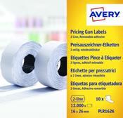 AVERY TWO-LINE PRICE MARKING LABEL WHITE 16X26MM(PACK OF 12000) WR1626 image
