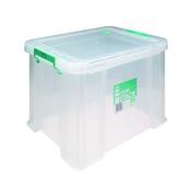 STORESTACK 36 LITRE STORAGE BOX W480XD380XH320MM CLEAR RB90124 image