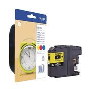 BROTHER LC-125XL CYAN/MAGENTA/YELLOW HIGH YIELD INKJET CARTRIDGES (PACK OF 3) LC125XLRBWBP image