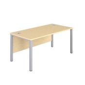 1200X800 GOAL POST RECTANGULAR DESK MAPLE-SILVER image