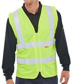 BEESWIFT FIRE RETARDANT HI-VIS WAISTCOAT SATURN YELLOW 3XL (PACK OF 1) image