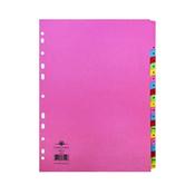 CONCORD DIVIDER A-Z 20-PART A4 PASTEL COLOURS 77299/72
