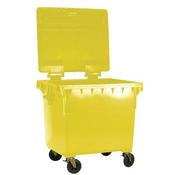 WHEELIE BIN WITH FLAT LID 1100 LITRE YELLOW 377397 image