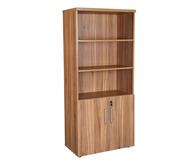ALTO EXECUTIVE  COMBI CUPBOARD AMERICAN BLACK WALNUT THREE SHELVES image