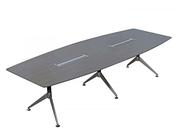 NERO CHAMFERED TOP EXECUTIVE BOARDROOM TABLE ANTHRACITE W3000MM image