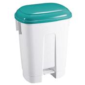 DERBY PLASTIC PEDAL BIN 30 LITRE WHITE/GREEN 348024 image