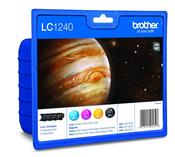 BROTHER LC-1240 CYAN/MAGENTA/YELLOW/BLACK INKJET CARTRIDGES (PACK OF 4) LC1240VALBP image