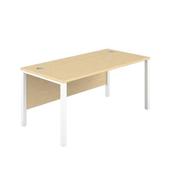 1200X800 GOAL POST RECTANGULAR DESK MAPLE-WHITE image