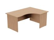 ASHFORD PANEL LEG 1600/800 X 1200/600MM RIGHT HAND CRESCENT DESK- BEECH image
